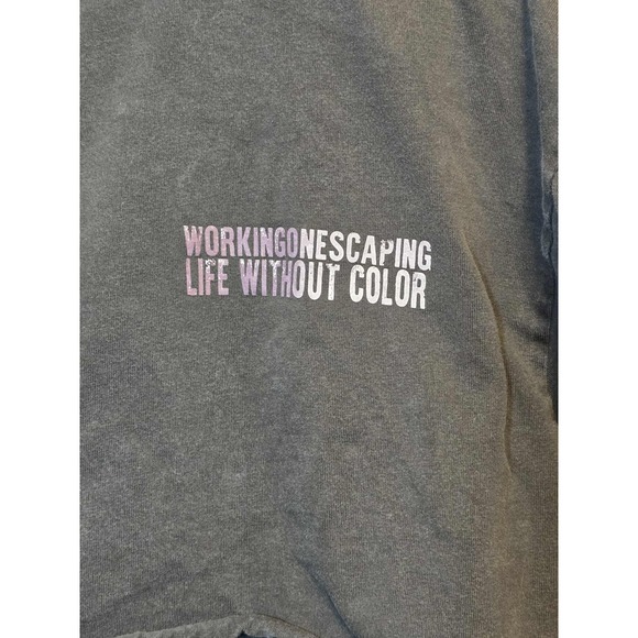 🔥 Working On Escaping Double Tee Shirt 👕 Men's Size L ‎ Graphic Streetwear - Picture 4 of 6